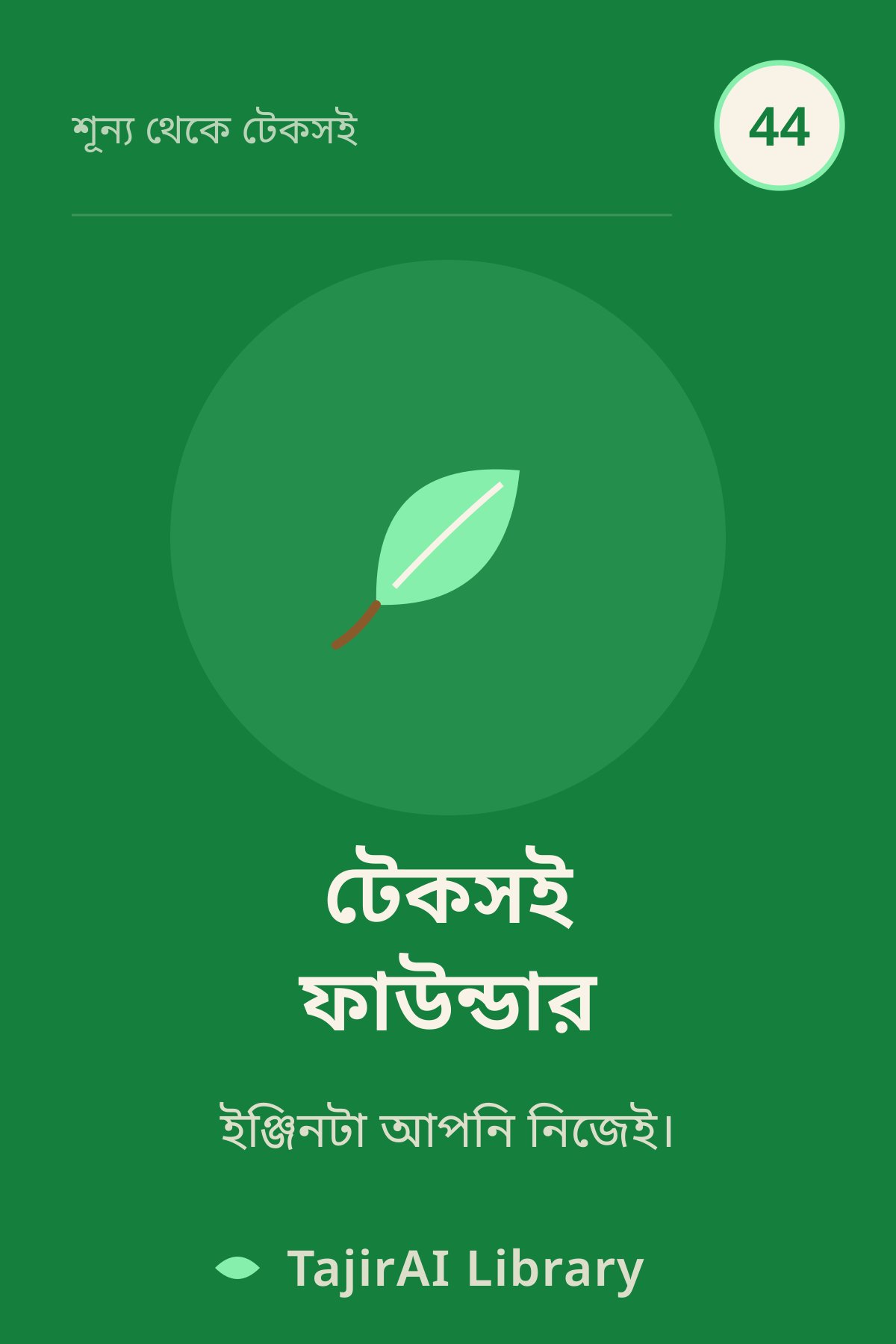 Cover of 44 - টেকসই ফাউন্ডার (The Sustainable Founder) | "শূন্য থেকে টেকসই ব্যবসা" সিরিজ