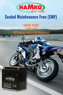 HAMKO Motorcycle Battery 12N5-3B - HAMKO